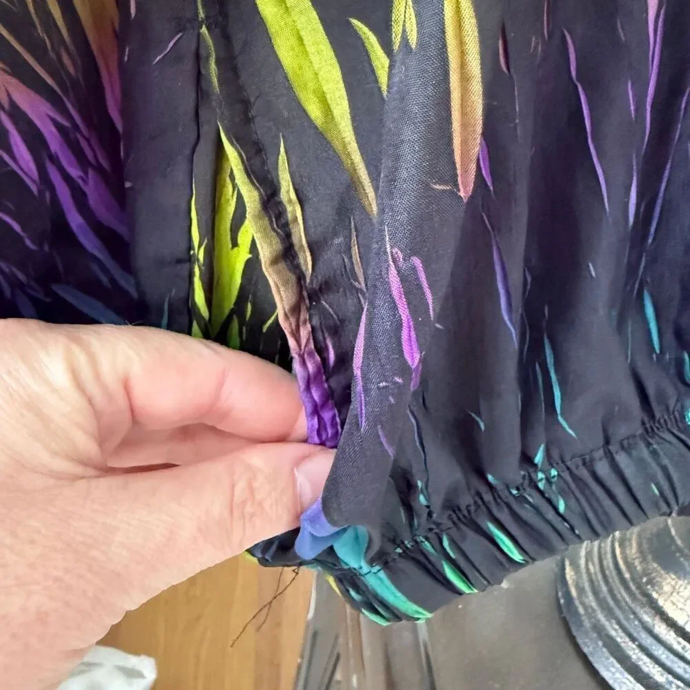 Vintage 90s Surf Style 1/4 Zip Windbreaker Pullover Jacket Interplanetary Multic - Picture 6 of 8